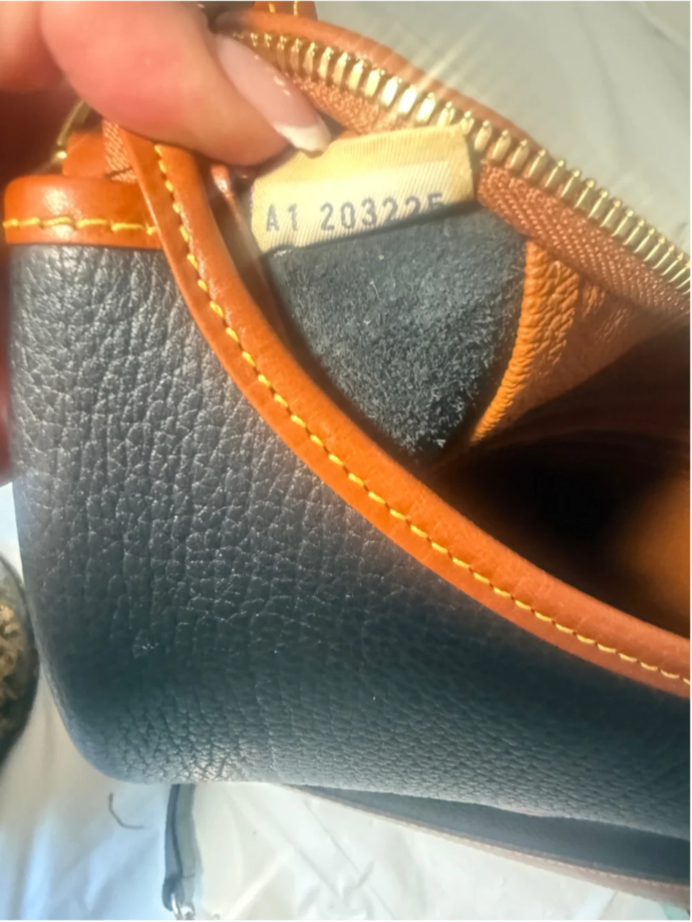 Dooney & Bourke Black Pebbled Leather small Hobo Shoulder Bag VTG Made in USA